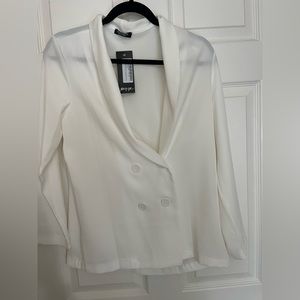 New with tags! Nasty Gal White Business Jacket
